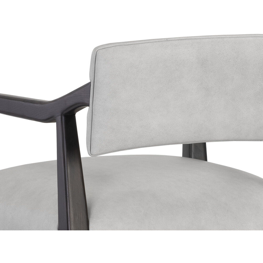 Keagan 41.5 inch Saloon Light Grey Leather Barstool